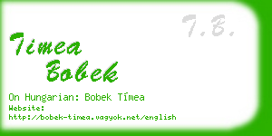 timea bobek business card